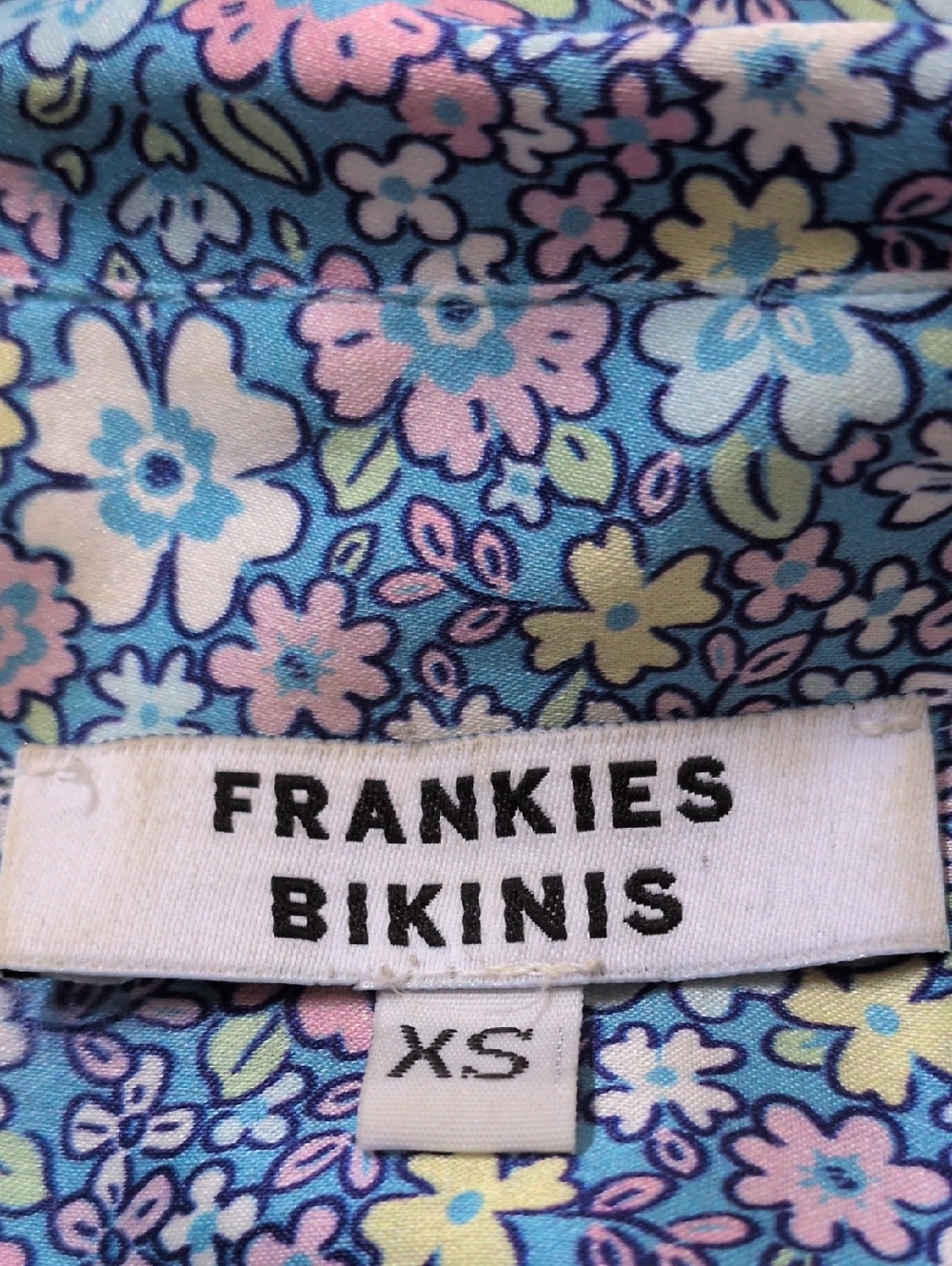 Frankies Bikini Fifi Silk Button Up Shirt & Silk Boxer Coverup Set XS - Picture 15 of 16